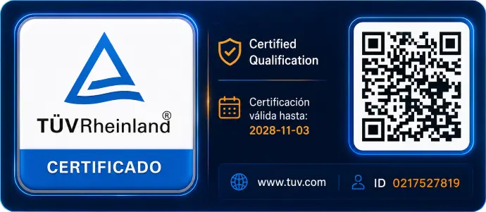 Certificación TÜV Rheinland y competencias acreditadas en auditoría ISO 27001