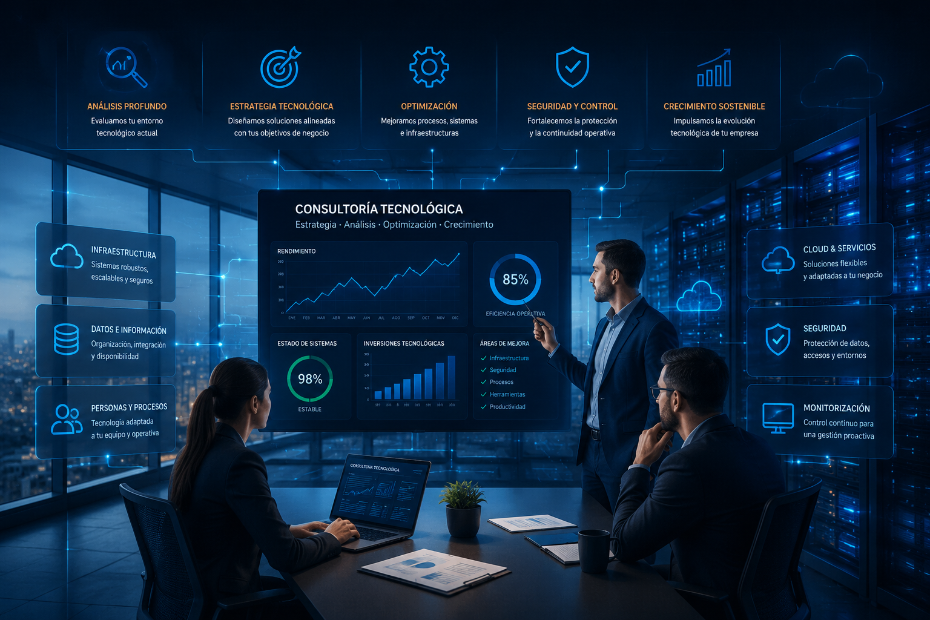 Consultoría tecnológica empresarial y análisis de sistemas digitales