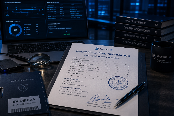 Informes periciales informáticos orientados a procesos legales y cumplimiento normativo