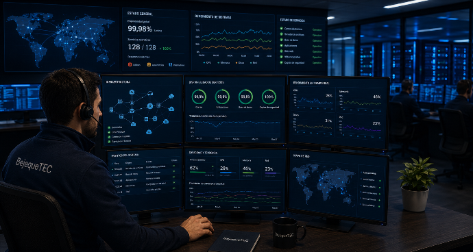     Supervisión de servicios y continuidad tecnológica para empresas