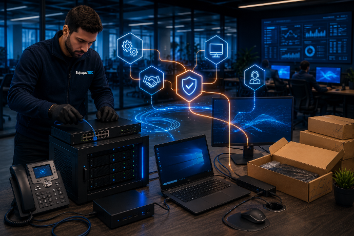     Equipamiento informático empresarial con instalación, soporte técnico y soluciones tecnológicas BejequeTEC